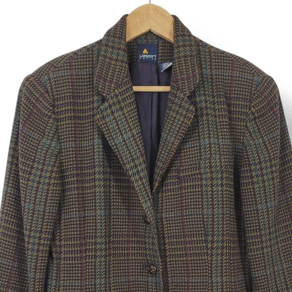 Vintage 80s Liz Claiborne Liz Sport Wool Tweed Academia Blazer Jacket Size 6P - Picture 3 of 12
